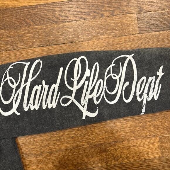 (S) Hardlife University Hoodie (Washed Black) - Picture 4 of 6